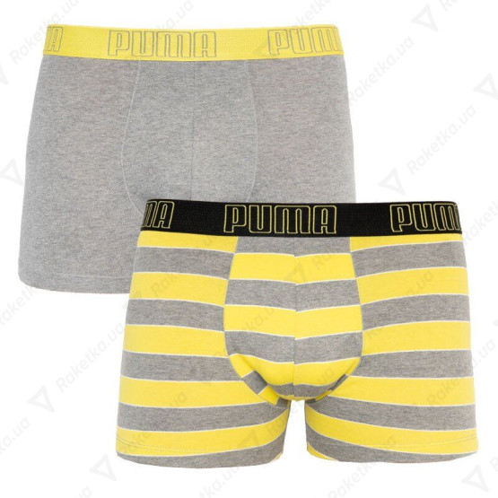 Puma Bold Stripe Boxer 2-pack Gray/White