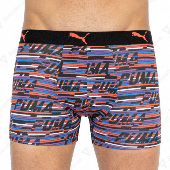 Puma Logo AOP Boxer 2-pack Black/Orange/Blue