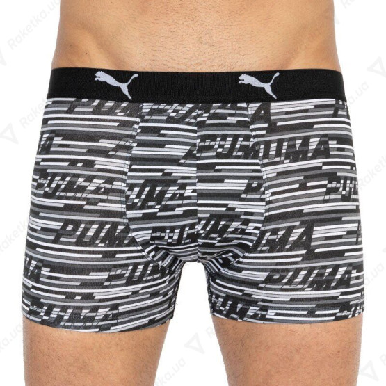 Puma Logo AOP Boxer 2-pack Gray/White/Black