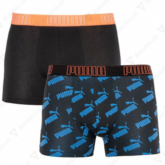 Puma Big Logo AOP Boxer 2-pack Black/Blue