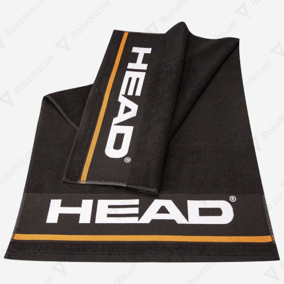 Head Towel Black L 70x140cm