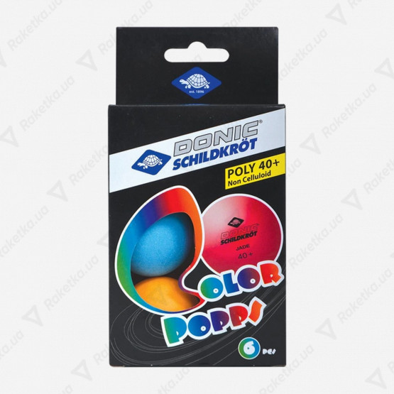 Donic Color Popps Poly 40+ 6pcs