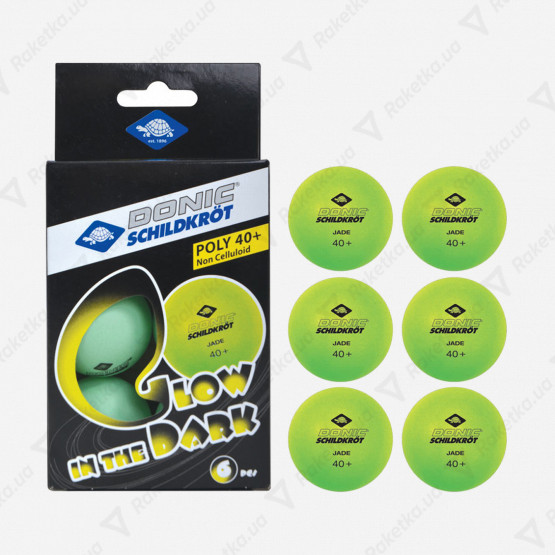 Donic Glow in the Dark Poly 40+ 6pcs
