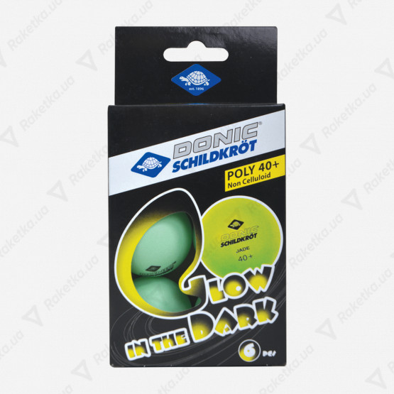 Donic Glow in the Dark Poly 40+ 6pcs