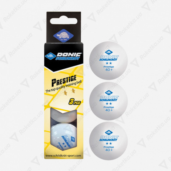 Donic Prestige 2* White 3pcs