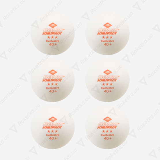 Donic Exclusive 3* 40+ White 6pcs