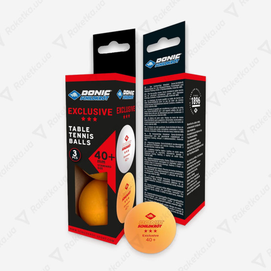 Donic Exclusive 3* 40+ Orange 3pcs