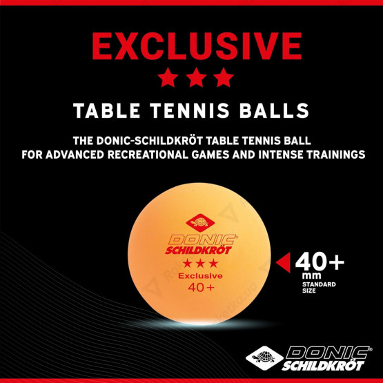 Donic Exclusive 3* 40+ Orange 3pcs