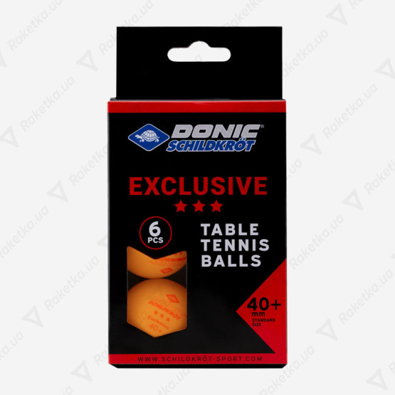 Donic Exclusive 3* 40+ Orange 6pcs