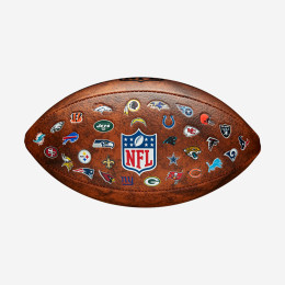 Мяч для американского футбола Wilson NFL JR Throwback FB 32 Team Logo Junior WTF1534XBNFL