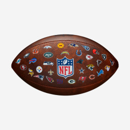 Мяч для американского футбола Wilson NFL OFF Throwback 32 Team Logo WTF1758XBNF32