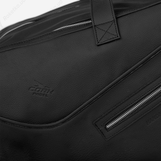 Cork Padel Leather Thermobag Black/Silver