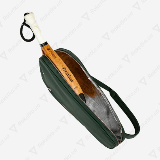 Cork Padel Racket Leather Cover Green