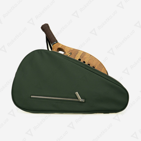 Cork Padel Racket Leather Cover Green