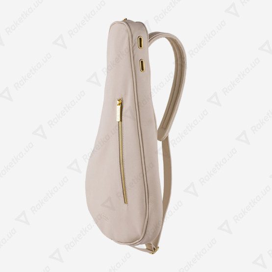 Cork Padel Racket Leather Cover White
