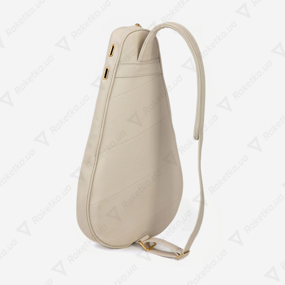 Cork Padel Racket Leather Cover White
