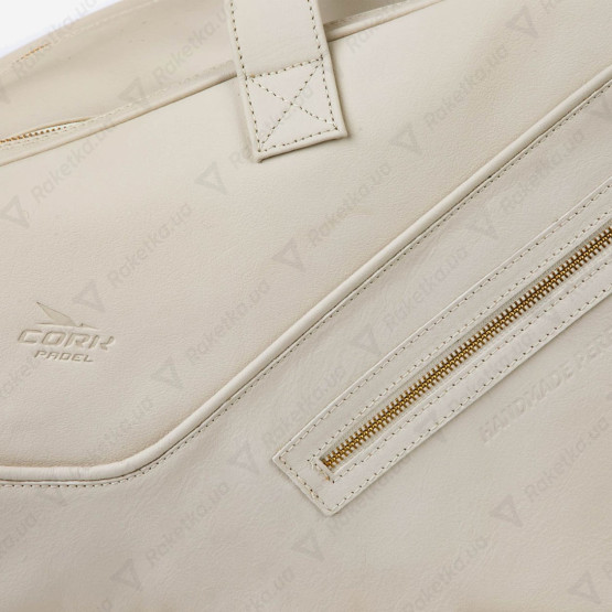 Cork Padel Leather Thermobag White