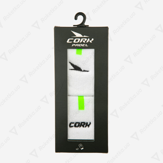 Cork Padel Sport Wristband White/Green