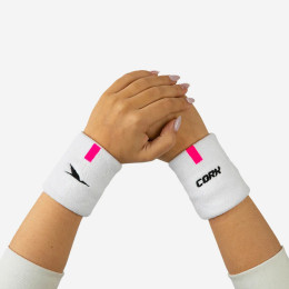 Напульсники для падела Cork Padel Sport Wristband White/Pink
