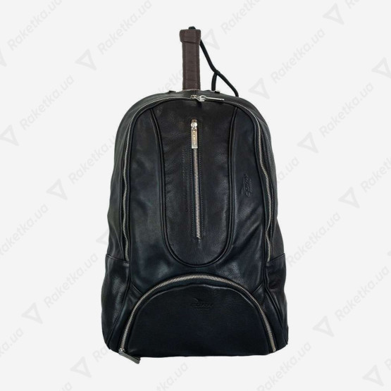 Cork Padel Leather Backpack Black/Silver