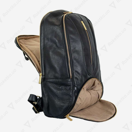 Cork Padel Leather Backpack Black