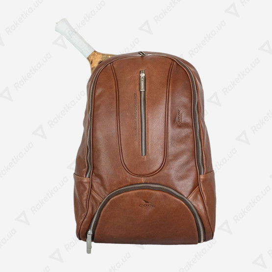 Cork Padel Leather Backpack Brown