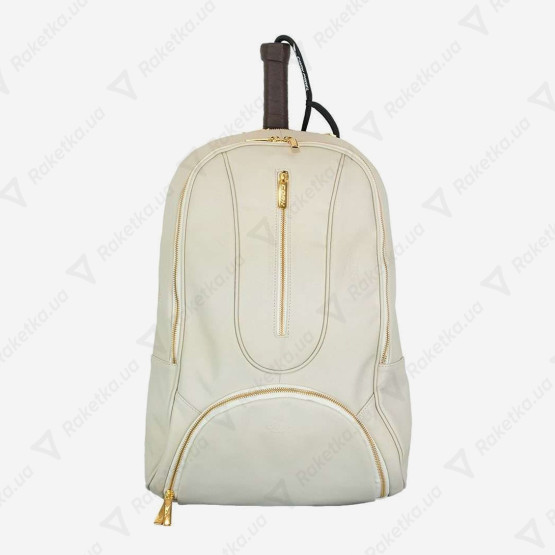 Cork Padel Leather Backpack White