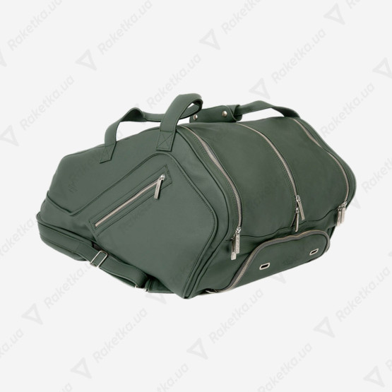 Cork Padel Leather Thermobag Green/Silver