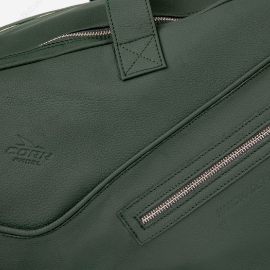 Cork Padel Leather Thermobag Green/Silver