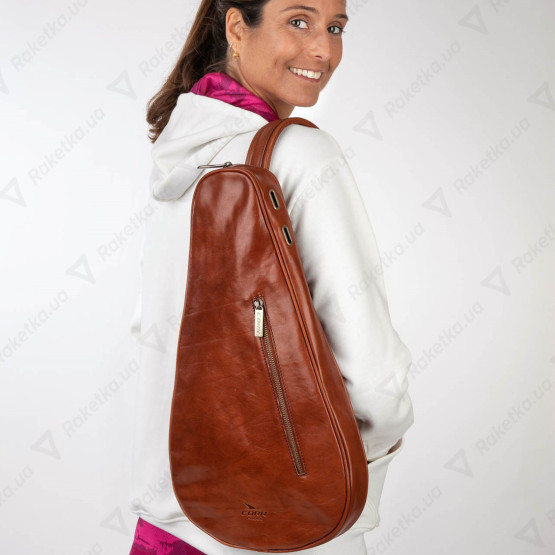 Cork Padel Racket Leather Cover Brown