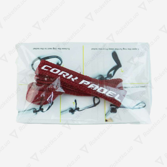 Cork Padel Racket String Red