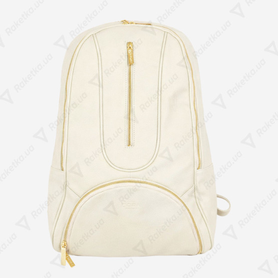 Cork Padel Leather Backpack White