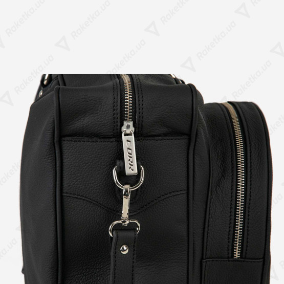 Cork Padel Vintage leather Bag Black/Silver