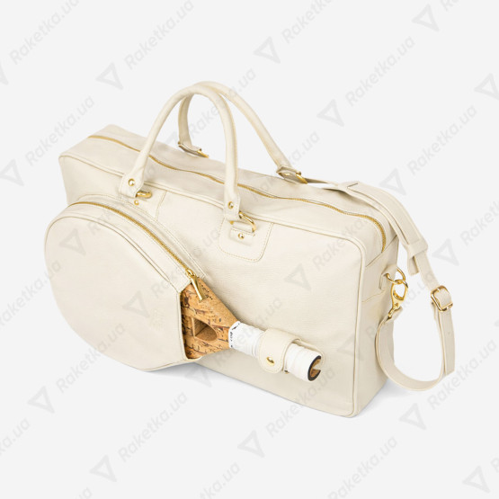 Cork Padel Vintage leather Bag White/Gold