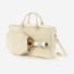 Cork Padel Vintage leather Bag White/Gold