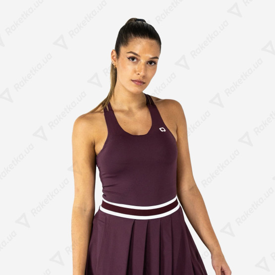 Quad Tank Top Double Stripes Burgundy