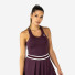 Quad Tank Top Double Stripes Burgundy