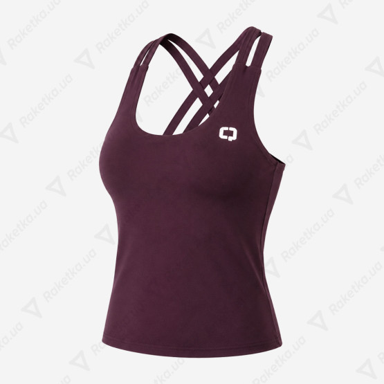 Quad Tank Top Double Stripes Burgundy