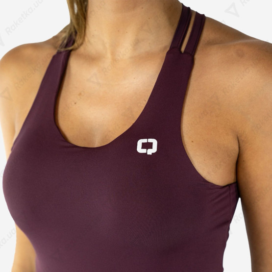 Quad Tank Top Double Stripes Burgundy