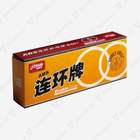 DHS Double Circle Dual 40+ White 10pcs