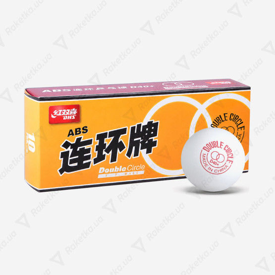 DHS Double Circle Dual 40+ White 1pcs