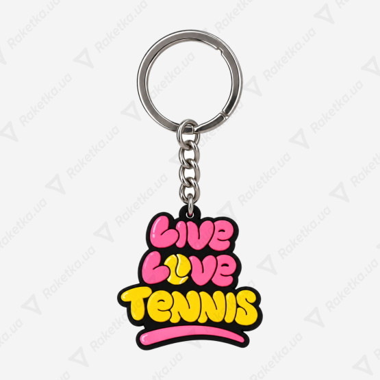Live Love Tennis Keychain