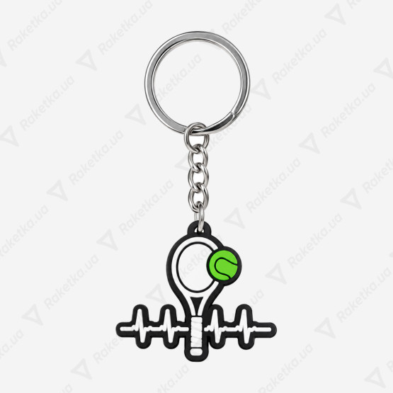 Tennis Racket and Ball Keychain