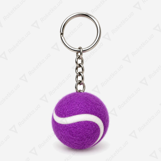 Tennis ball Violet Keychain