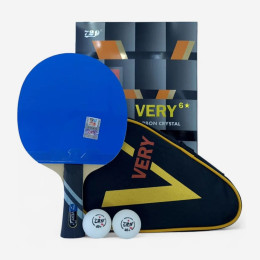 Ракетки для настільного тенісу 729 Very 6 blue + black rubber