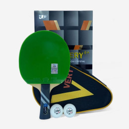 Ракетки для настільного тенісу 729 Very 6 green + black rubber